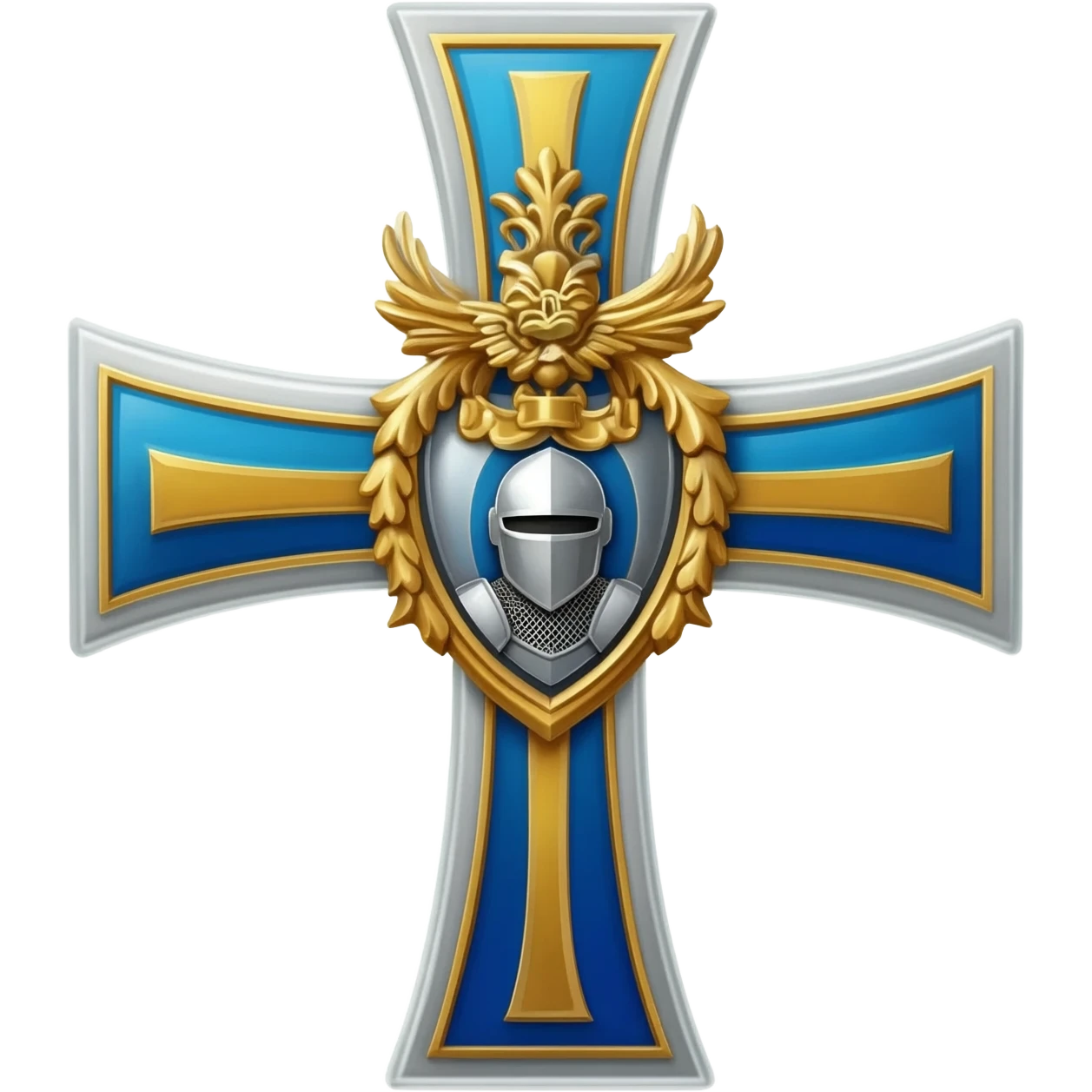 Silver knight templar cross emoji