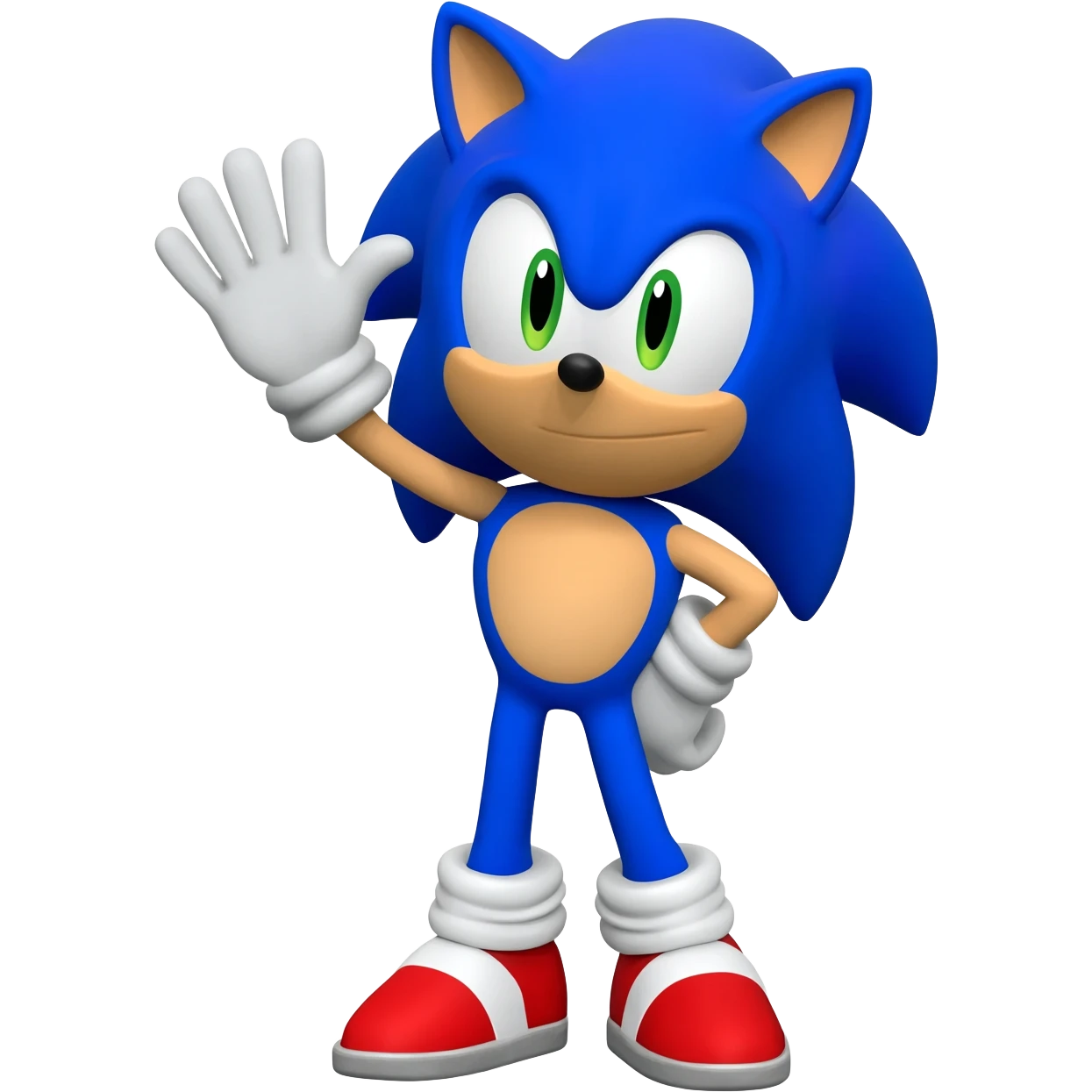 Sonic saludando render 3d emoji