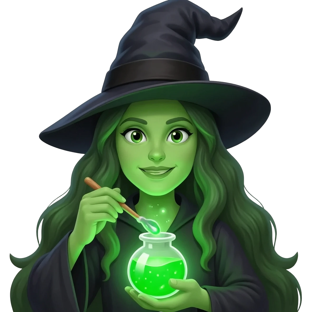 green witch cooking potion emoji