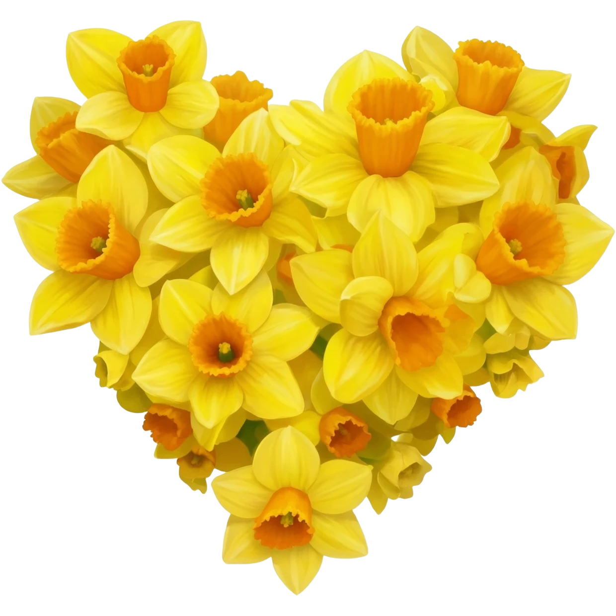 СЕРДЦЕ ИЗ НАРЦЫССОВ emoji