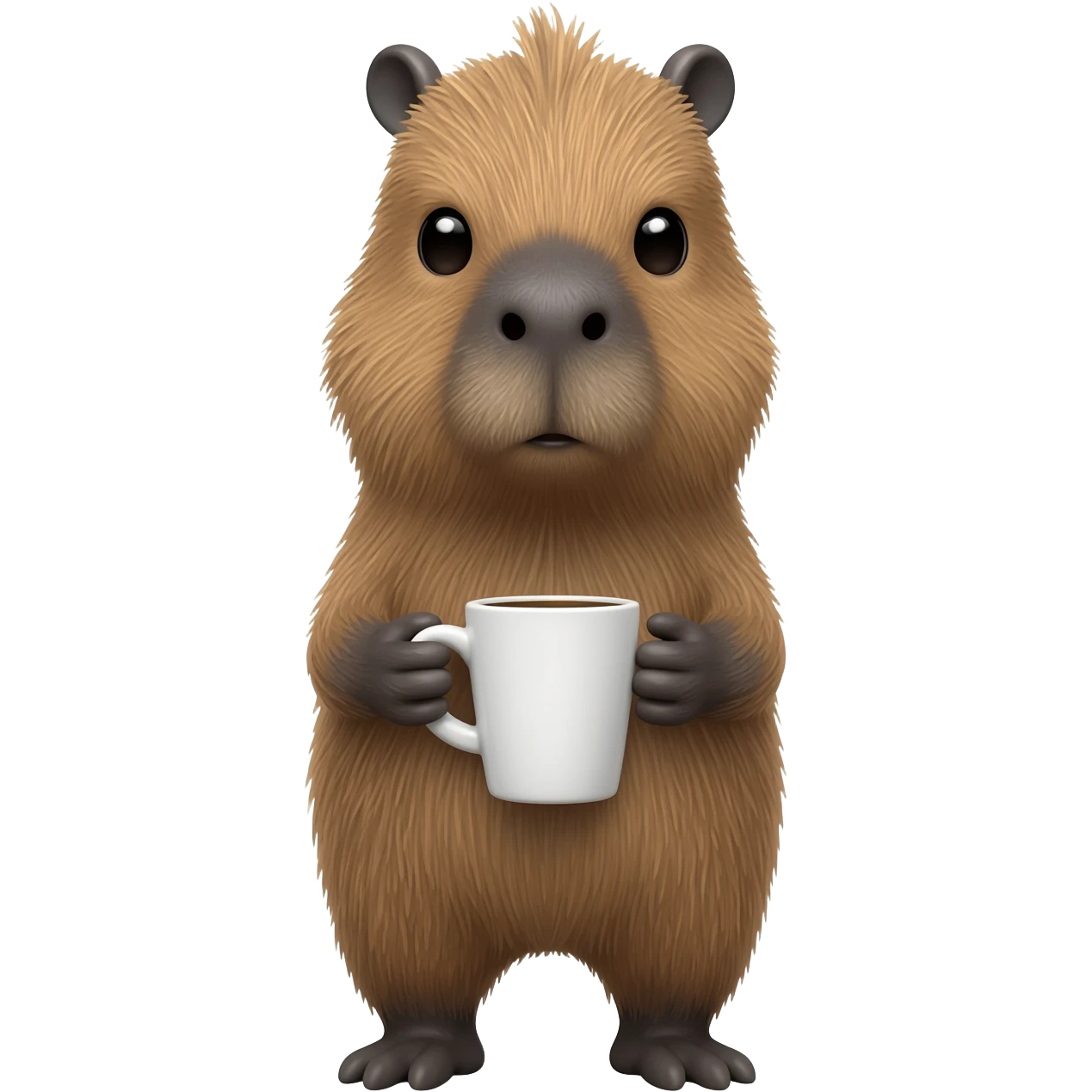 capybara holding coffee cup emoji