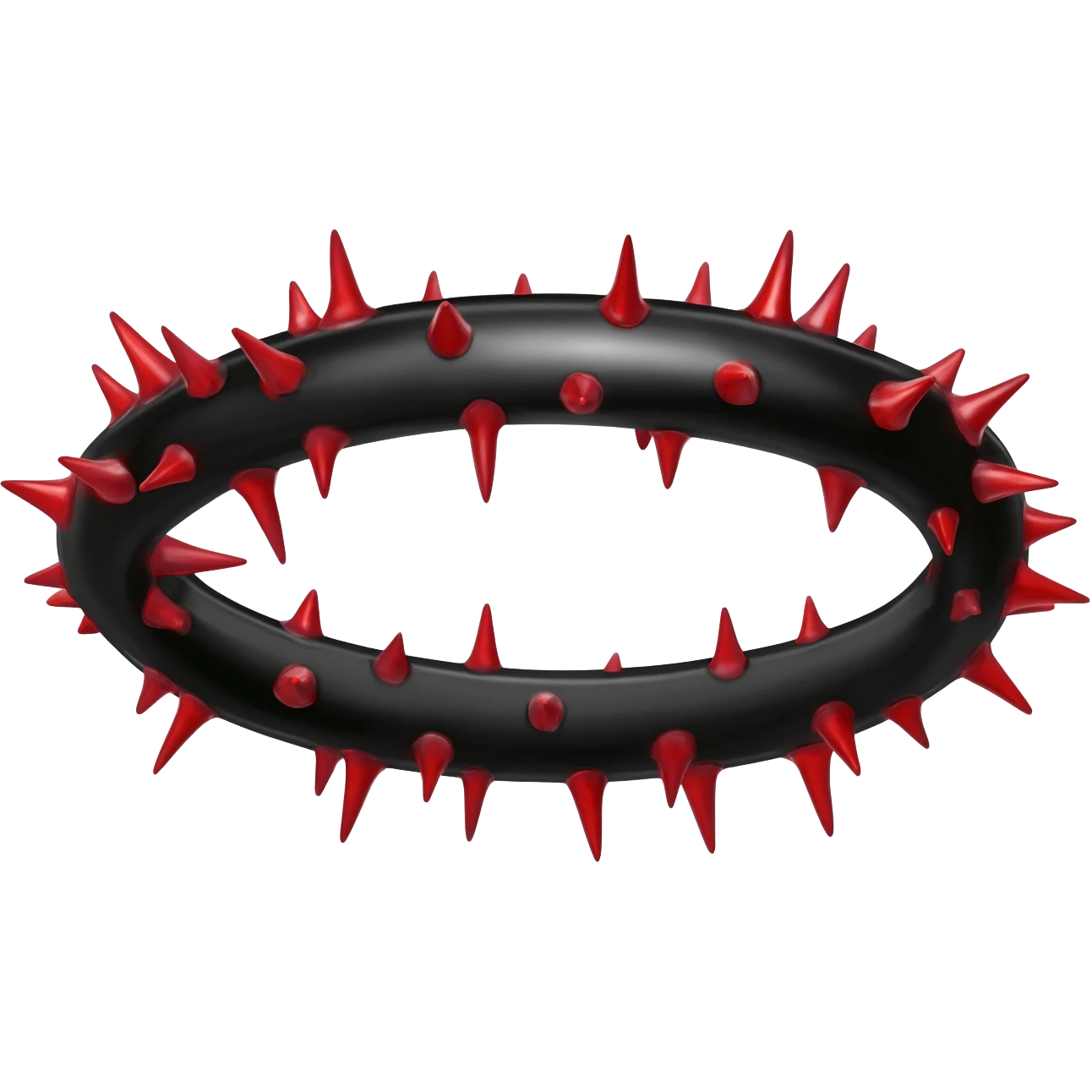 Black and red gothic thorny bracelet armlet  emoji