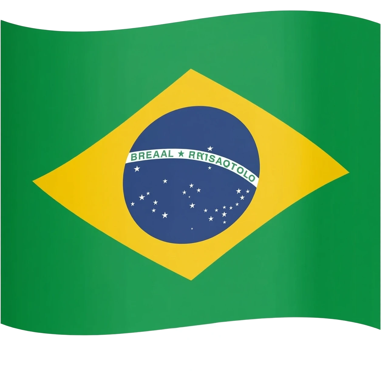 Uma bandeiras do brasil reta sem ondulando emoji