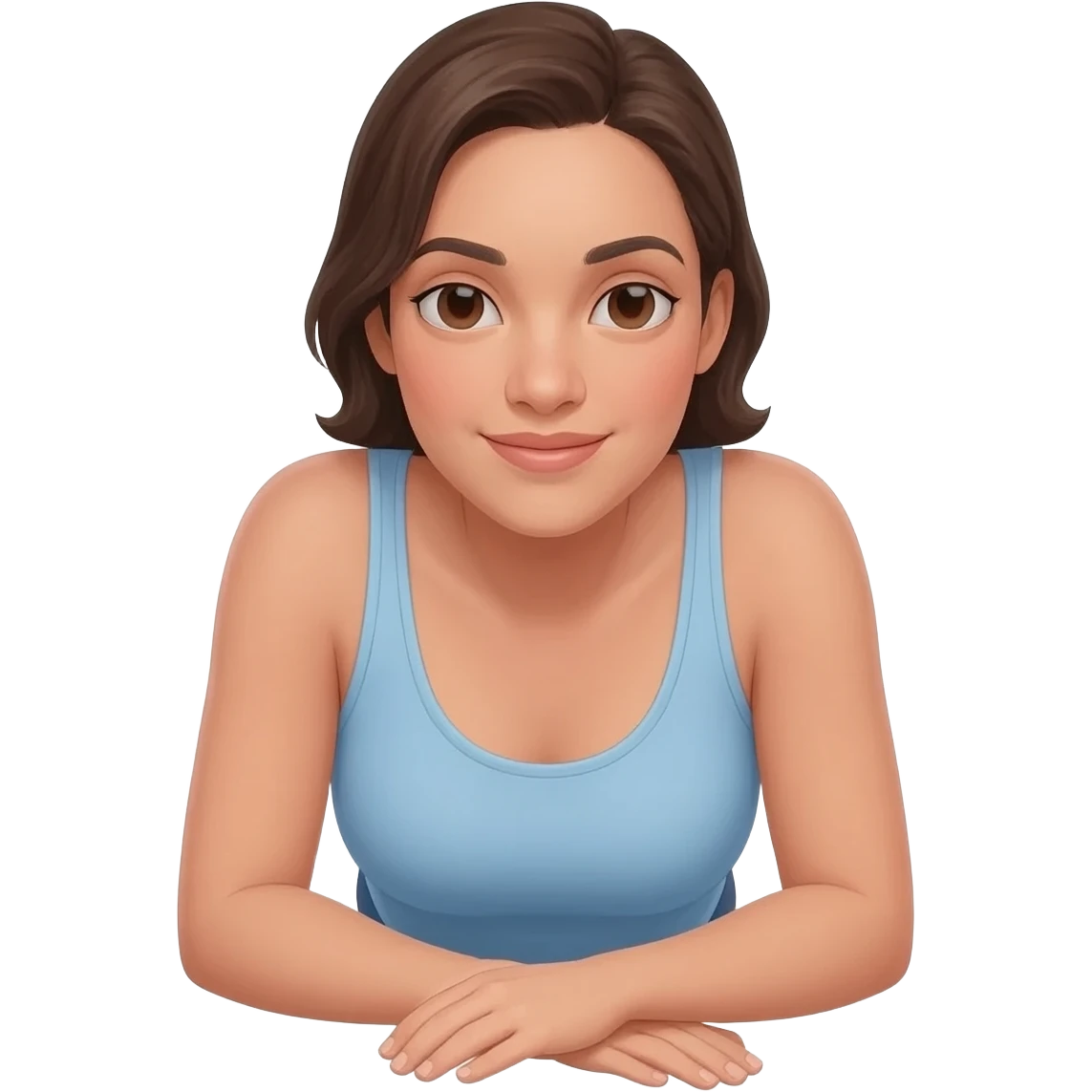 white woman on all fours emoji