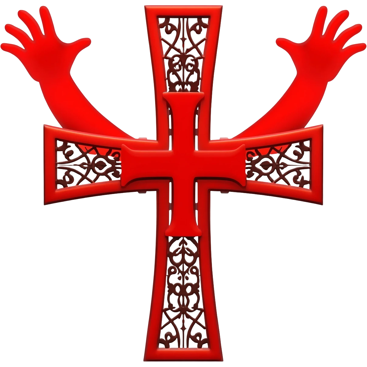 Red knights templar cross emoji