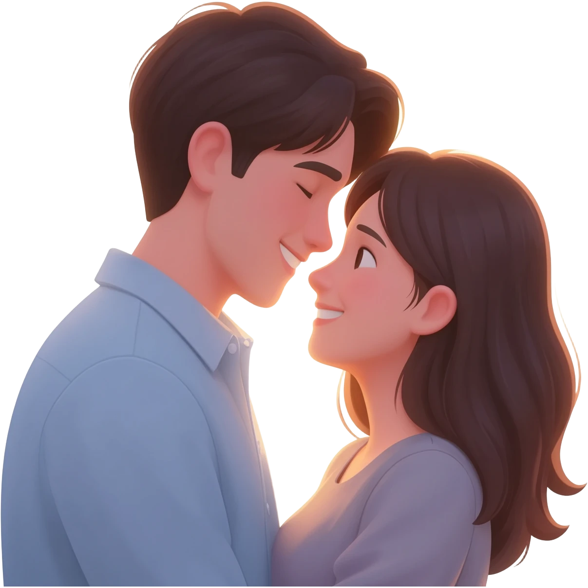 couple hugging romantically emoji