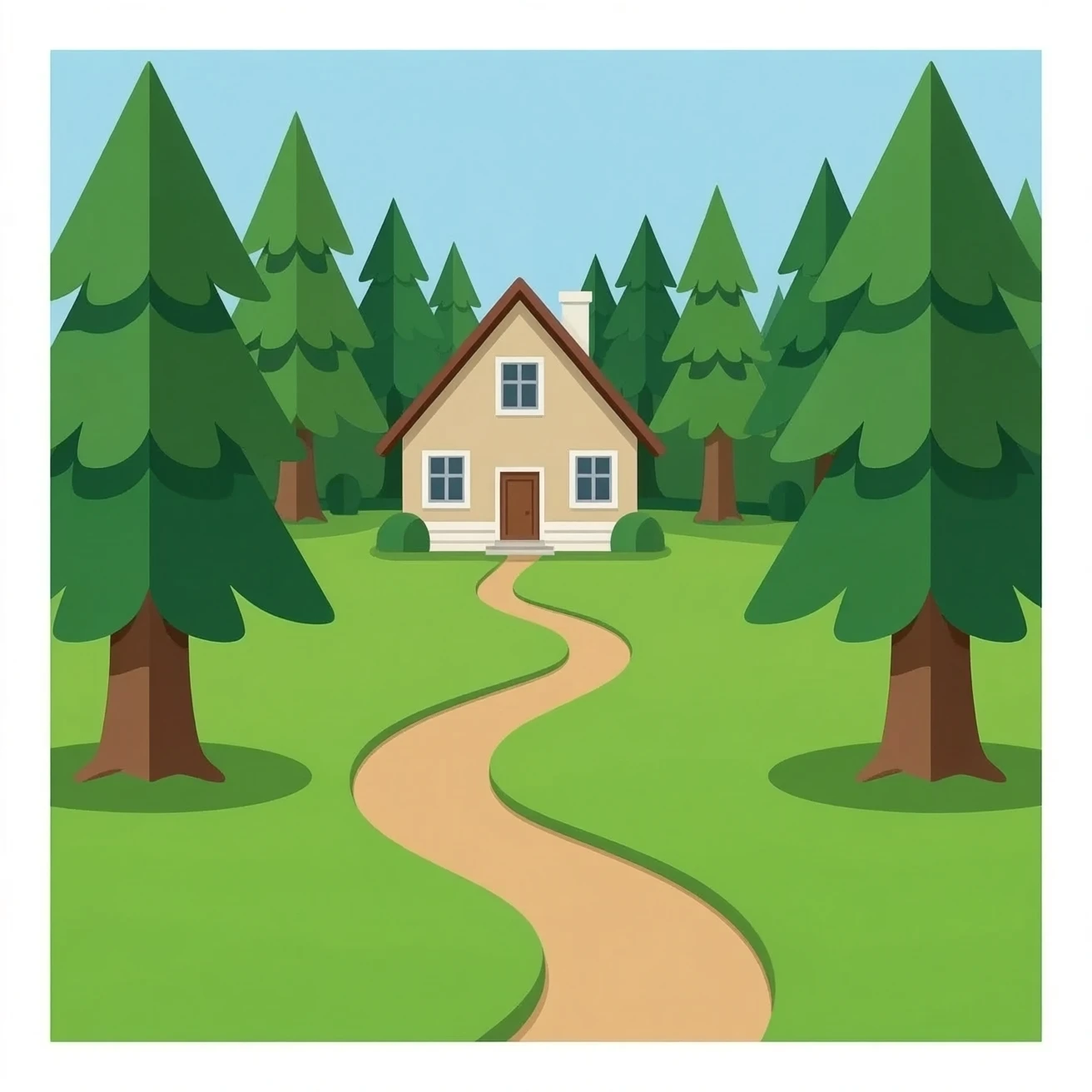 imagenes de una casa en un bosque i un camino emoji