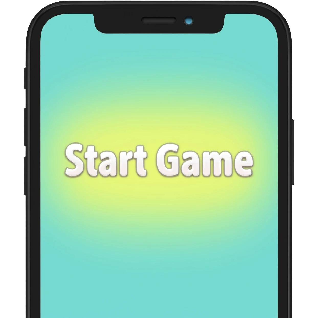 iphone with "start game" sign emoji