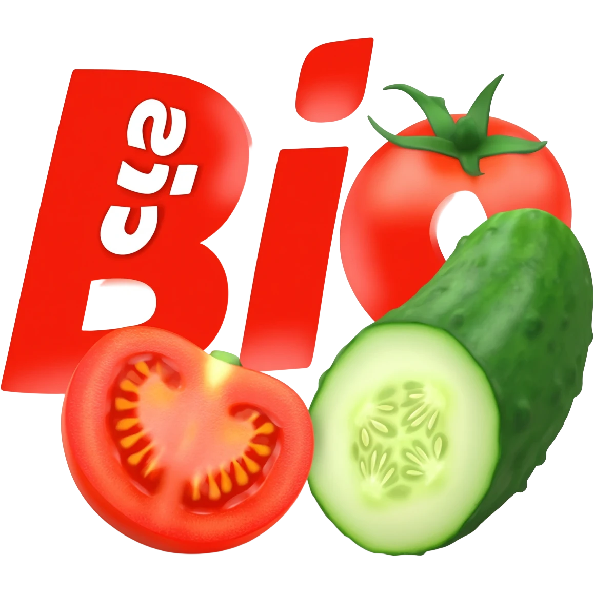 Tomato And Cucumber Below The Text Big Idea emoji