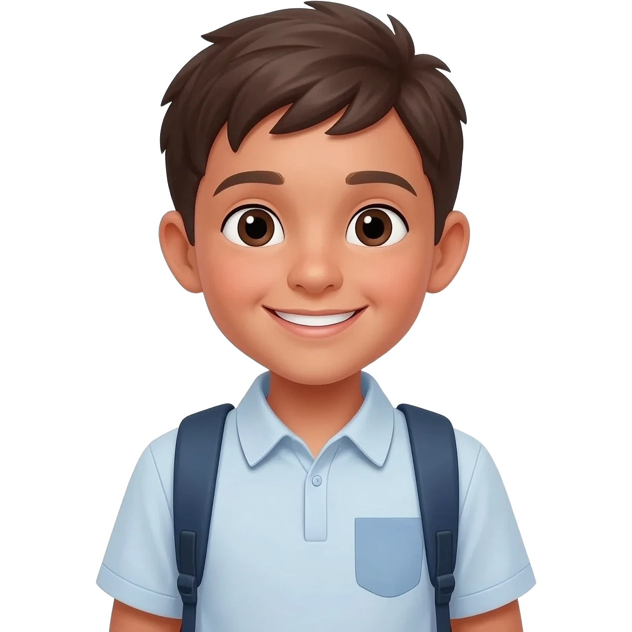 student 8 year old boy smily emoji