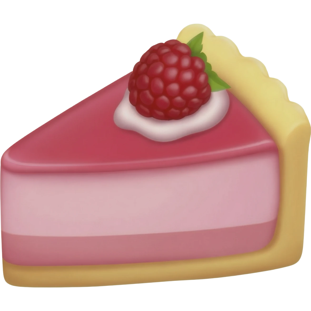Raspberry cheesecake emoji