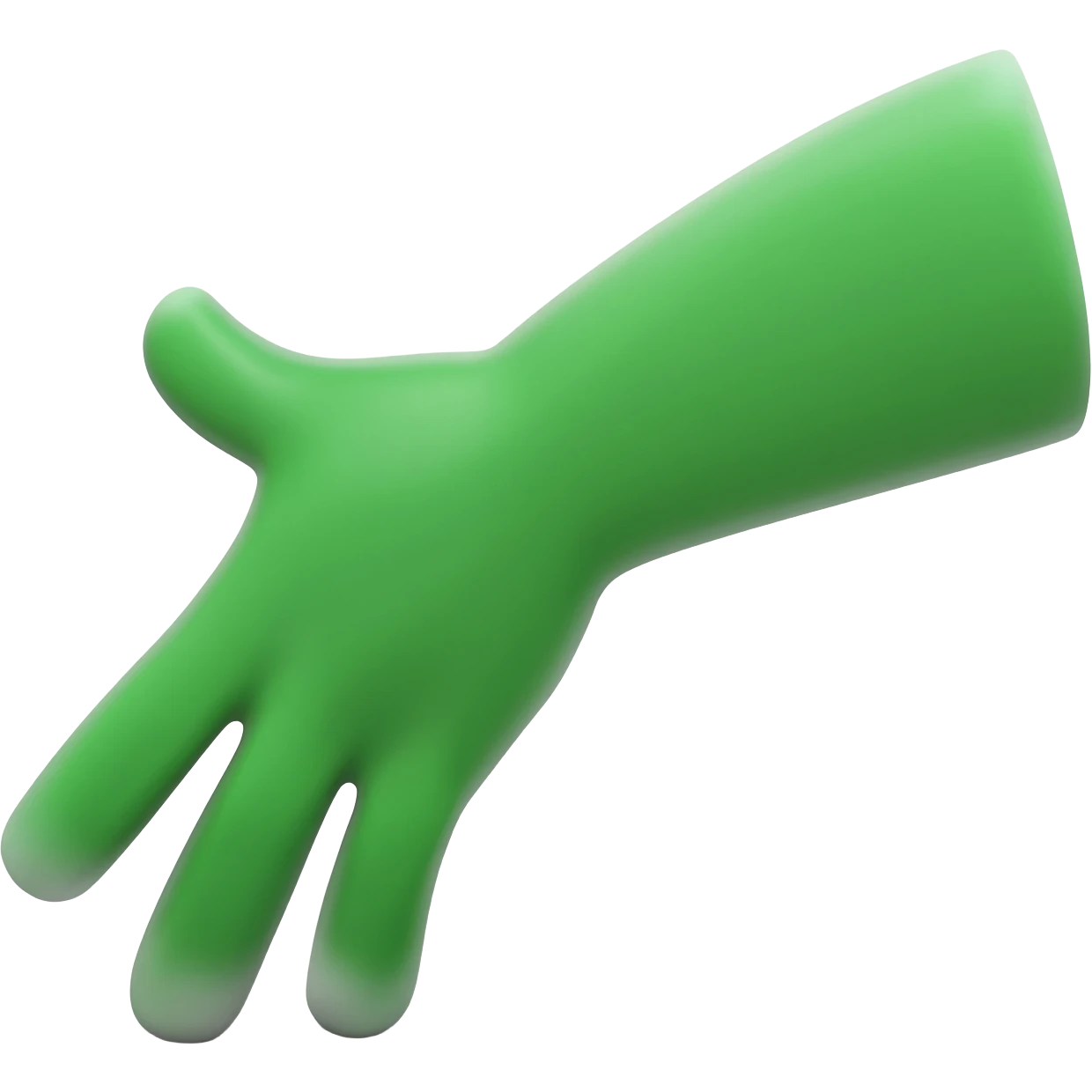 green arm reaching of ground emoji