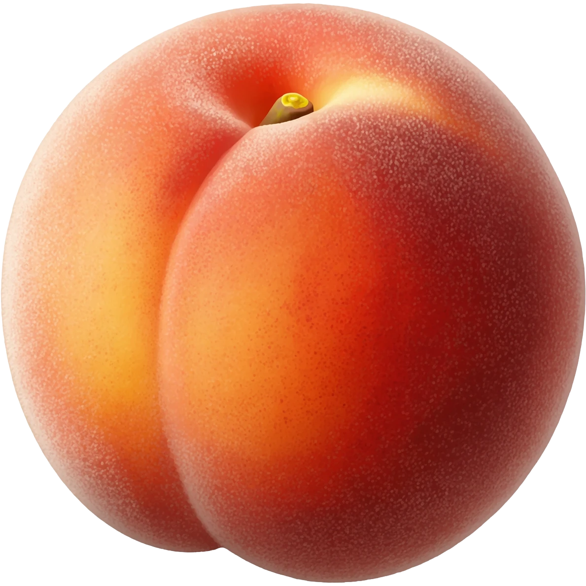 Brown peach emoji