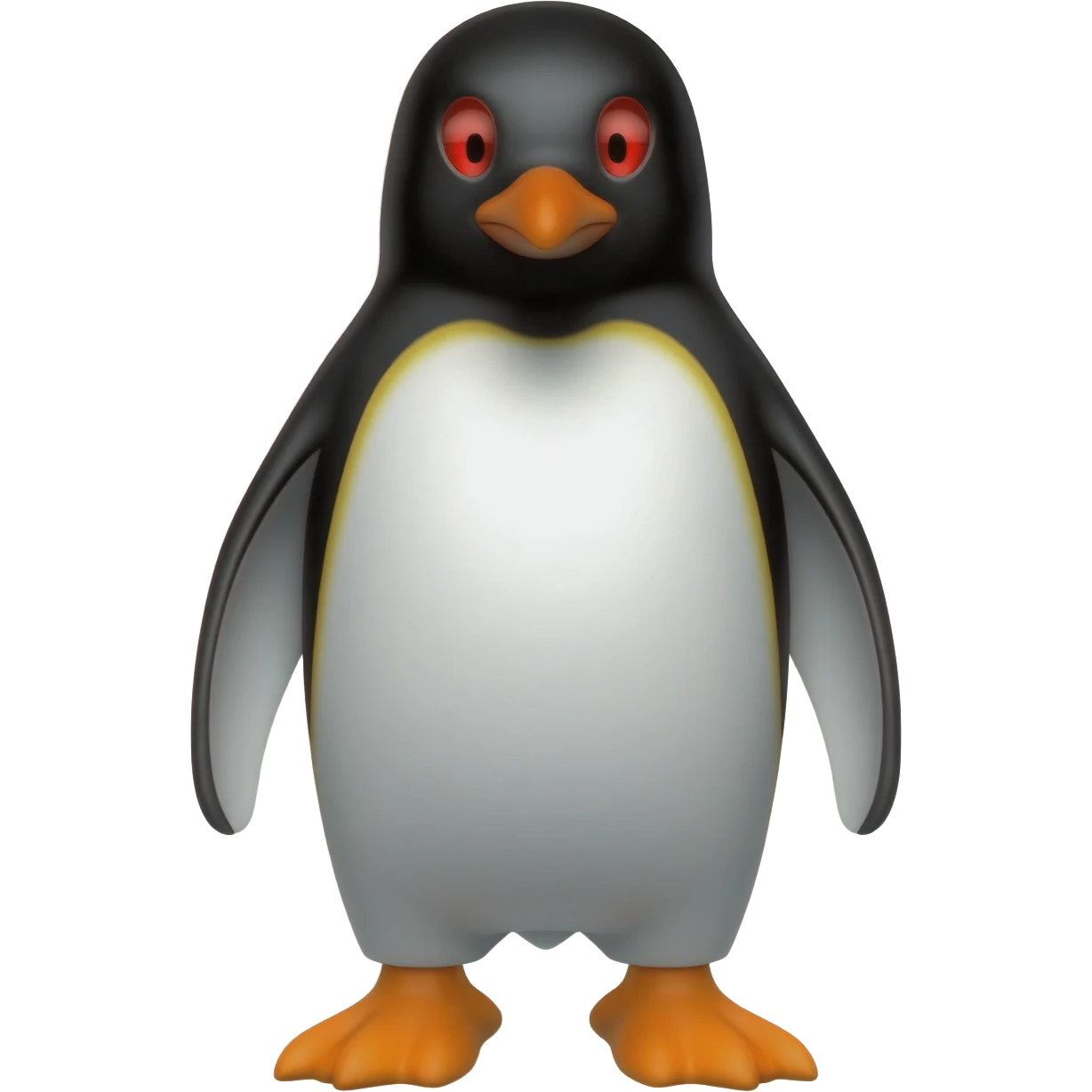 Penguin with red eyes emoji