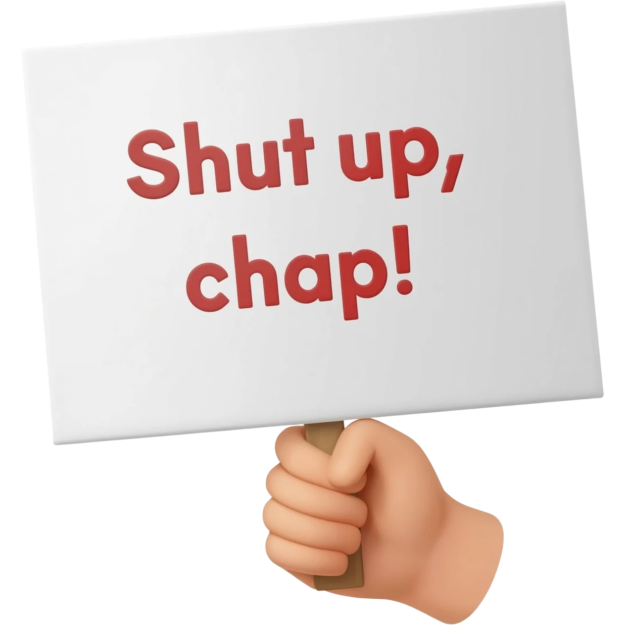 shutup chappl in hand emoji