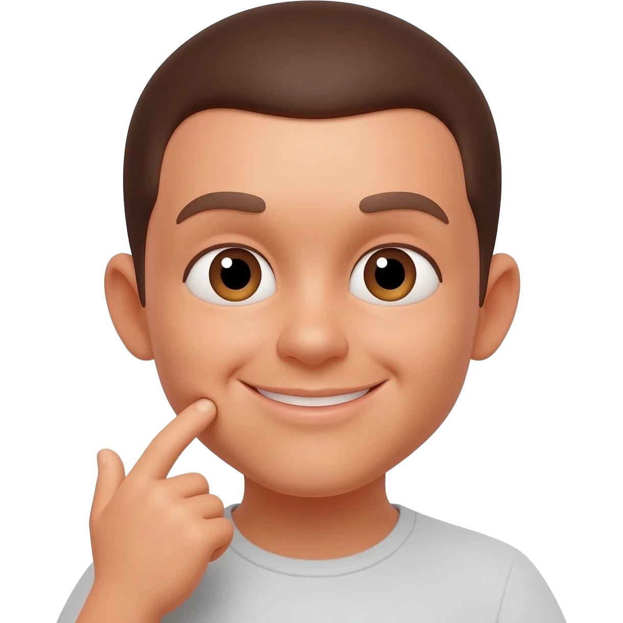 a smiling face scratching its chin with its finger emoji