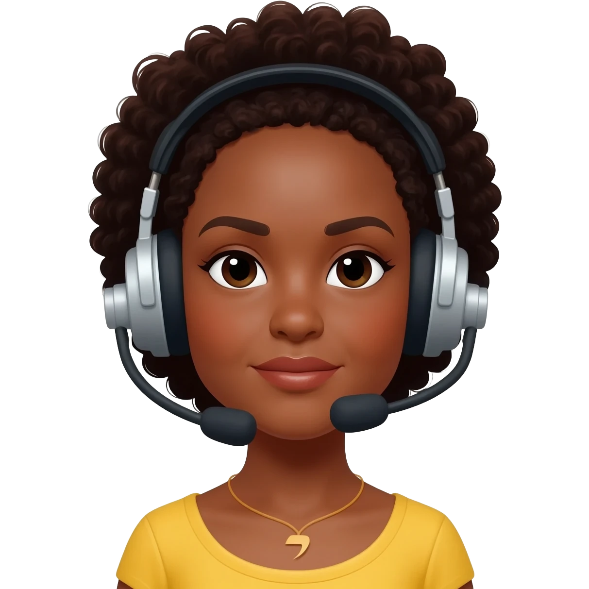 Gonemili Grace porte un  écouteur casque sur la tête emoji