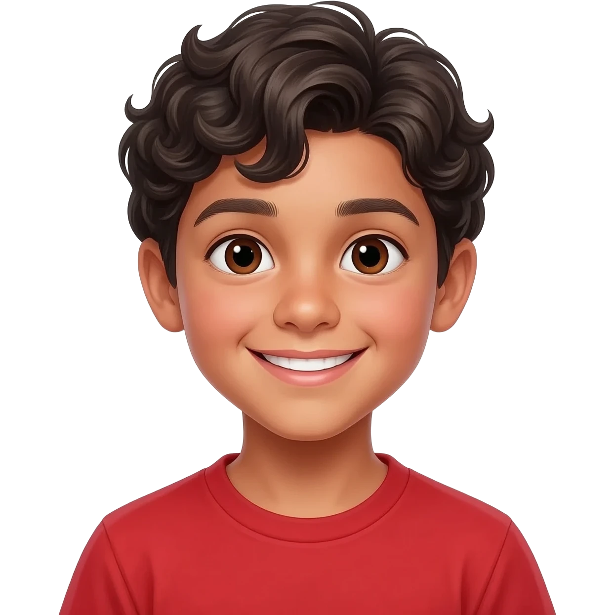 boy with wavey hair 10 years old Latino emoji