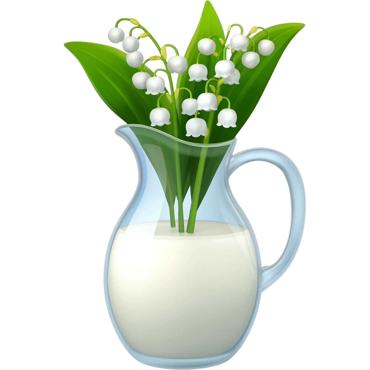 lily of the valley in a milk jug emoji