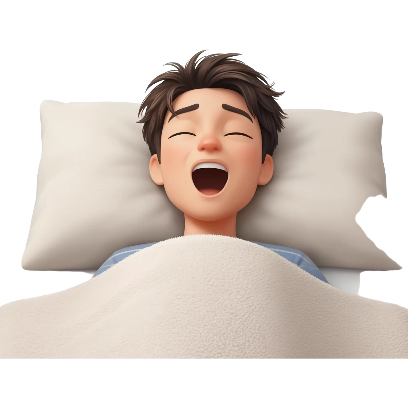 Bed Blanket Wake Up Yawning emoji