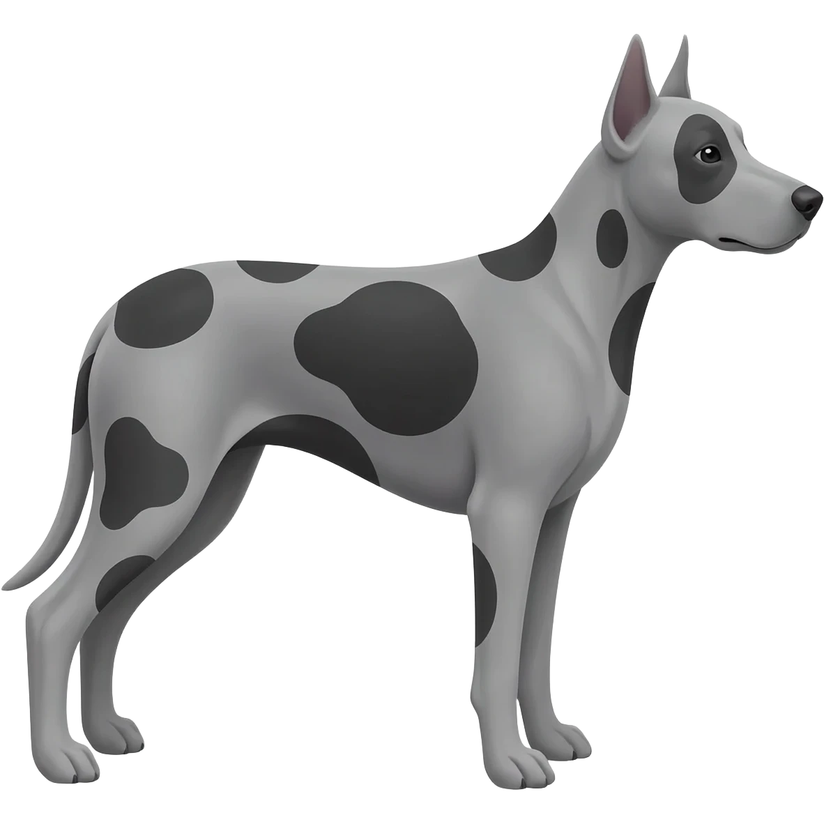 great Dane grey with some black spots emoji