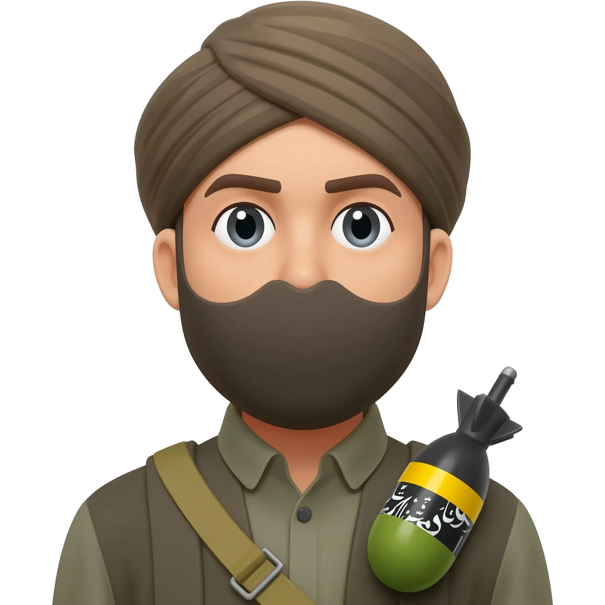 Taliban with a bomb straped to chest emoji