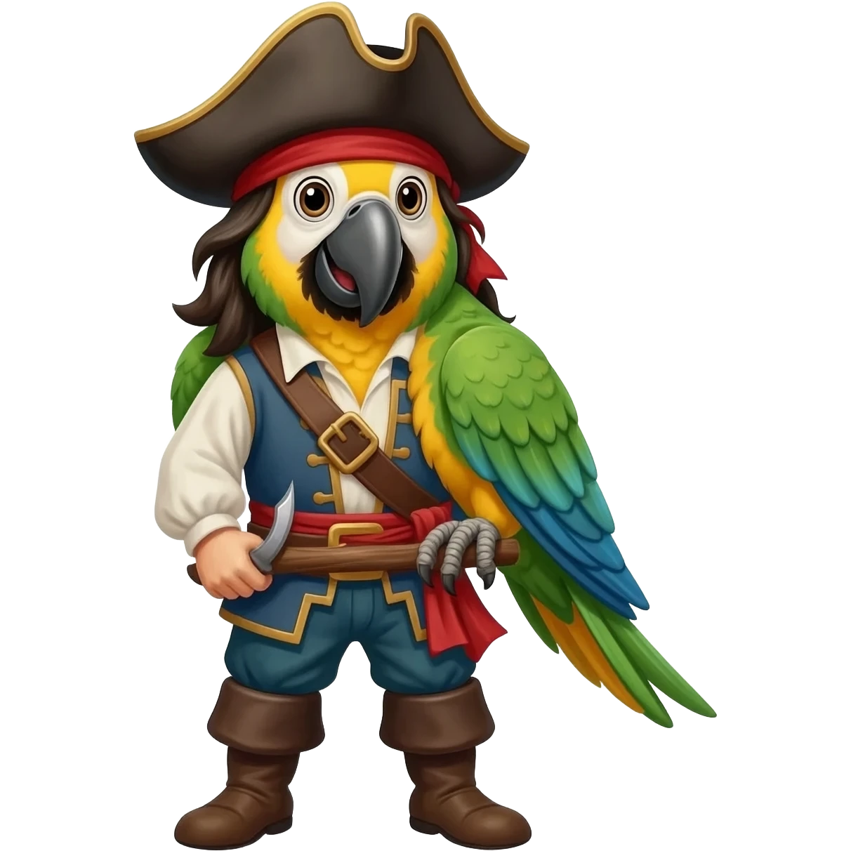 pirate and parrot emoji
