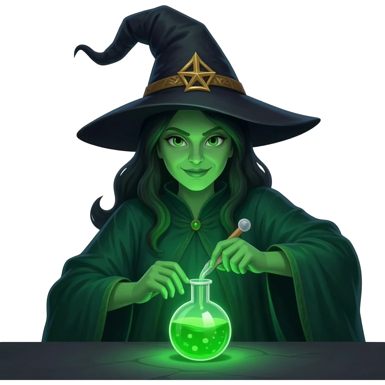 green witch cooking potion emoji