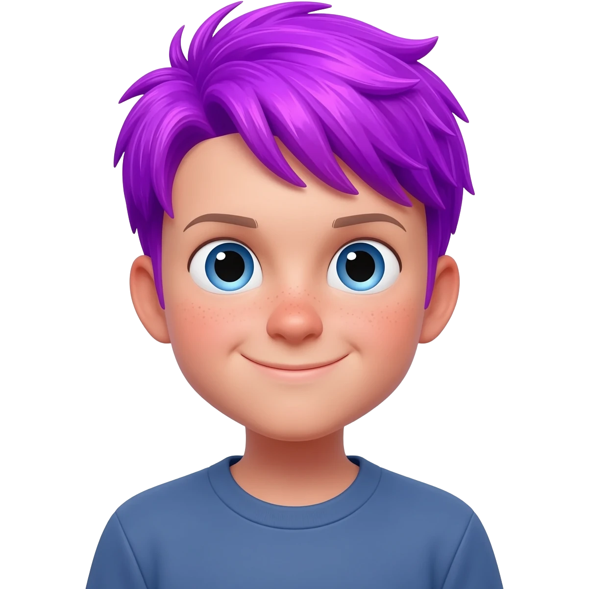 Purple hair boy emoji