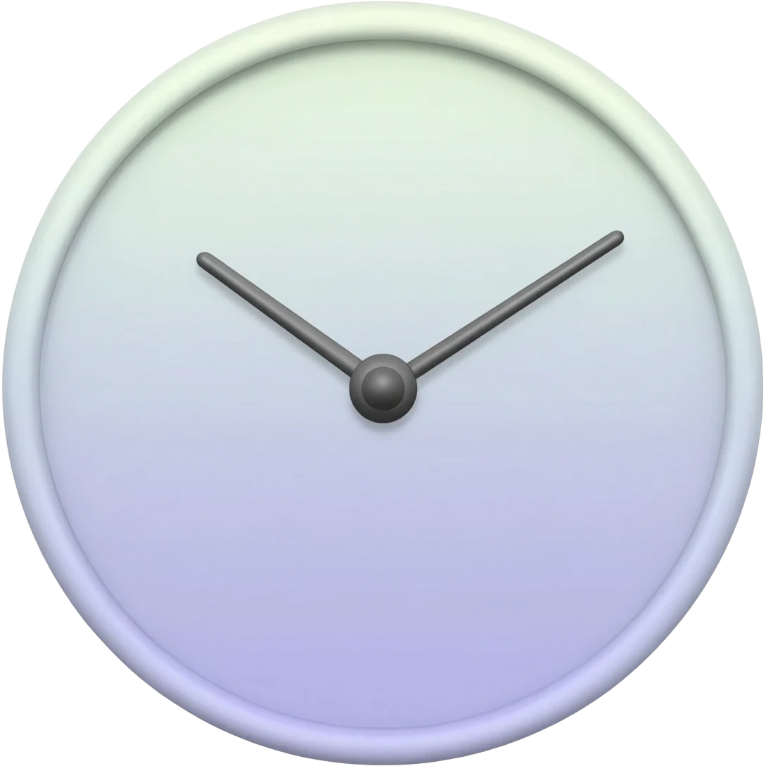 pretty and zen coloring on a clock face emoji