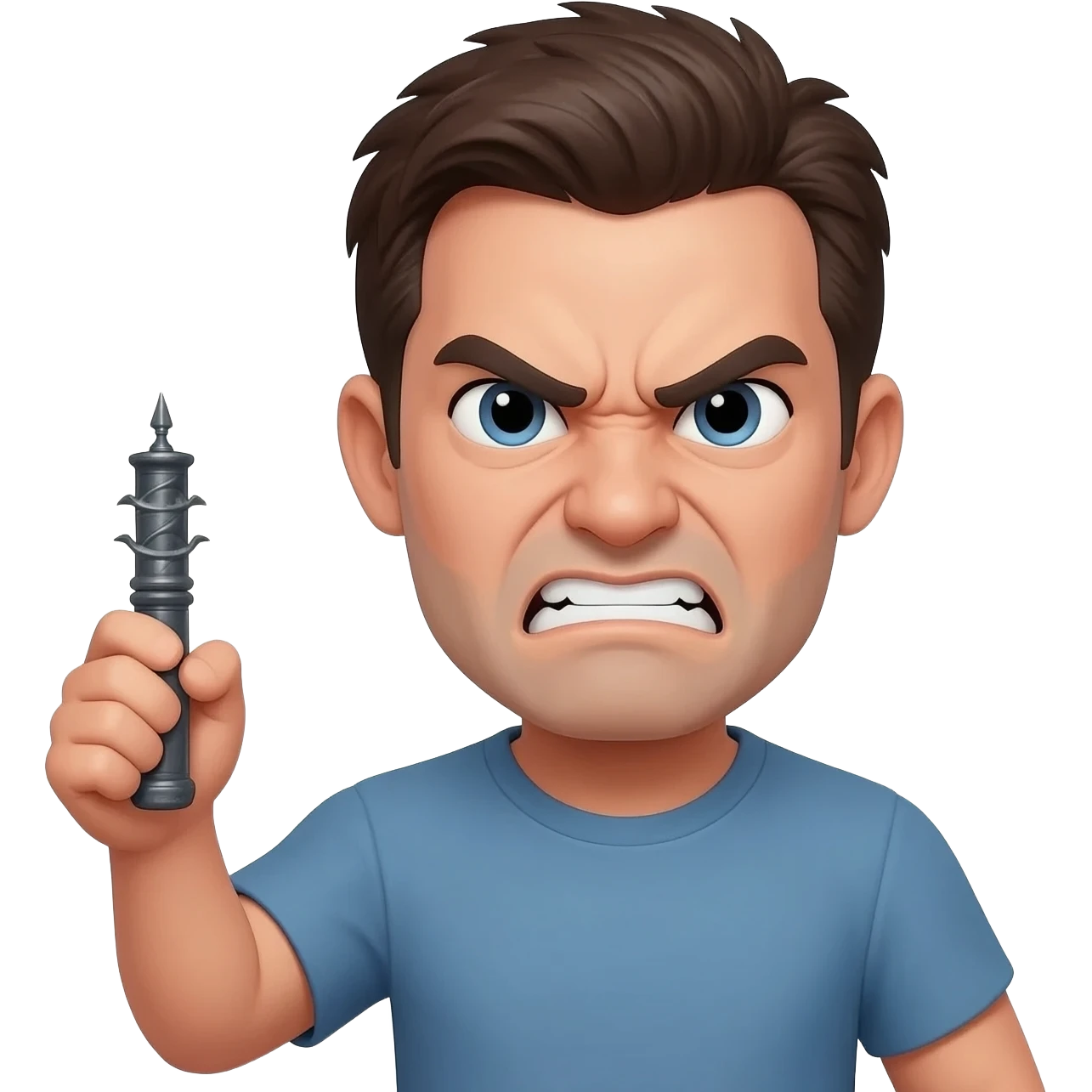 angry chappl holding in hand emoji