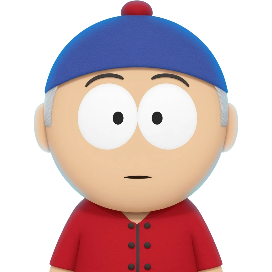 Gentle Authority is the name cartman from south park glowing with blue flames behind him emoji