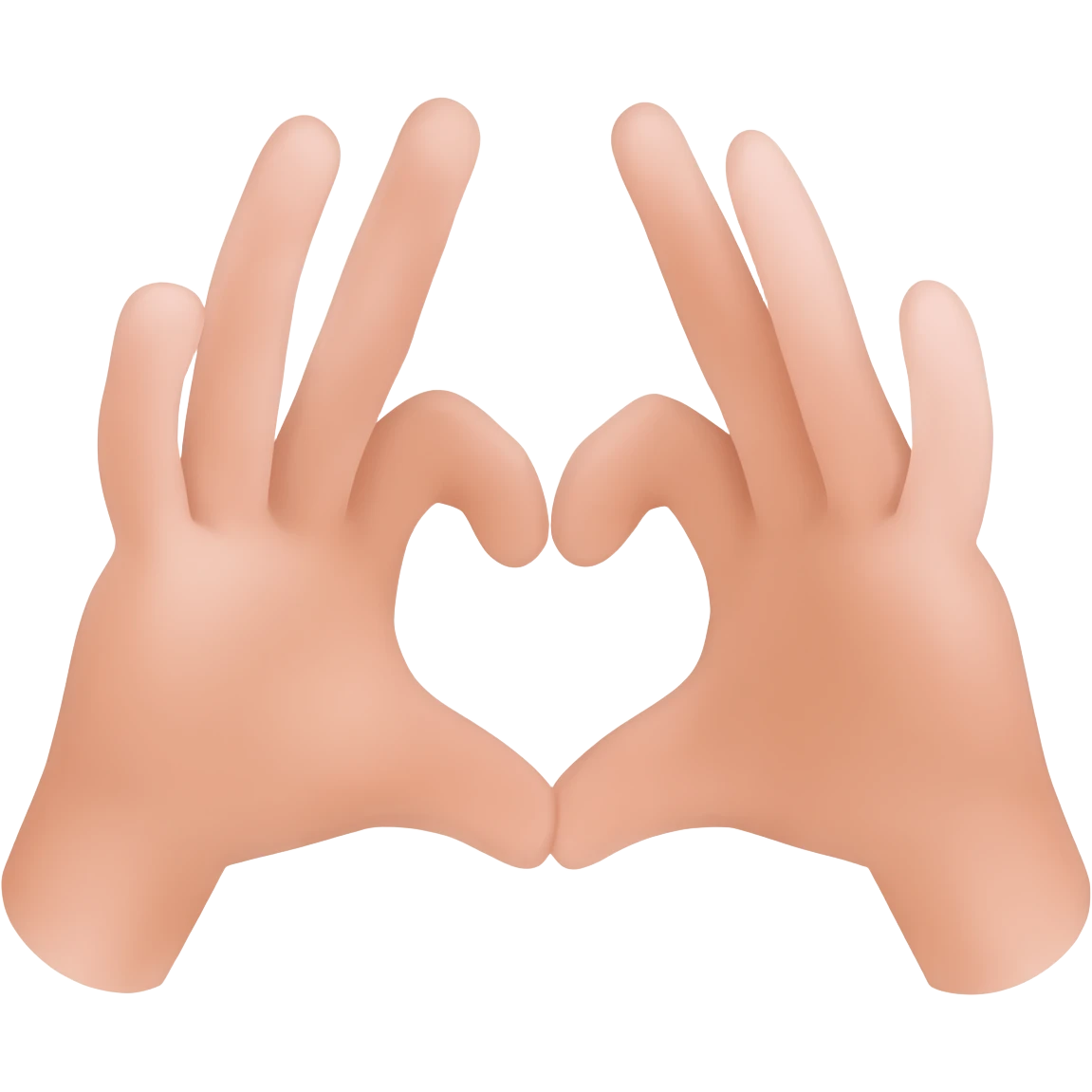 Forme de cœur avec des doigts d honneur emoji