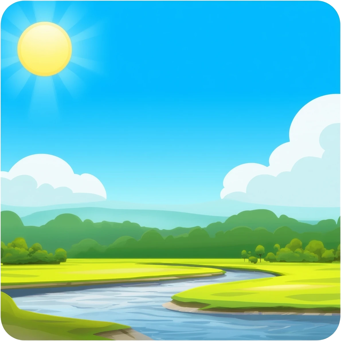 a full view of amozon River emoji