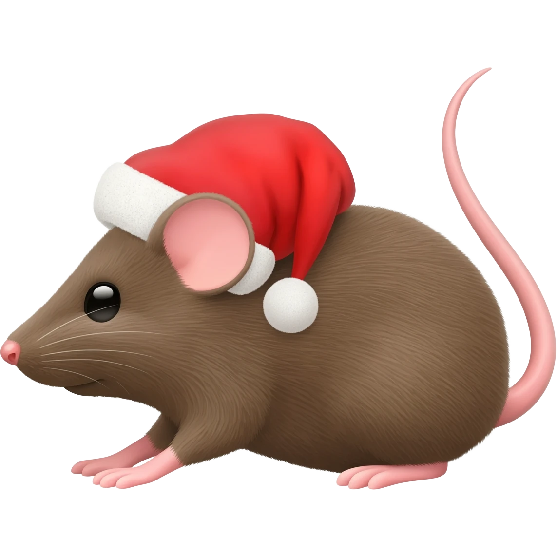 Ratón con sombrero de Navidad emoji