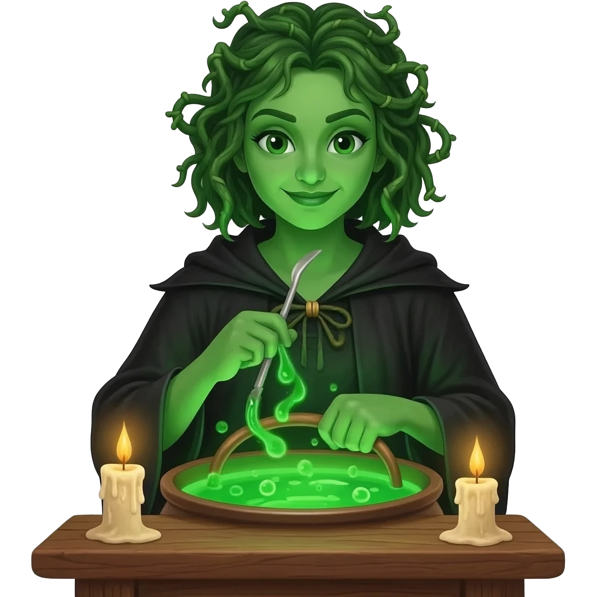 green witch cooking potion emoji
