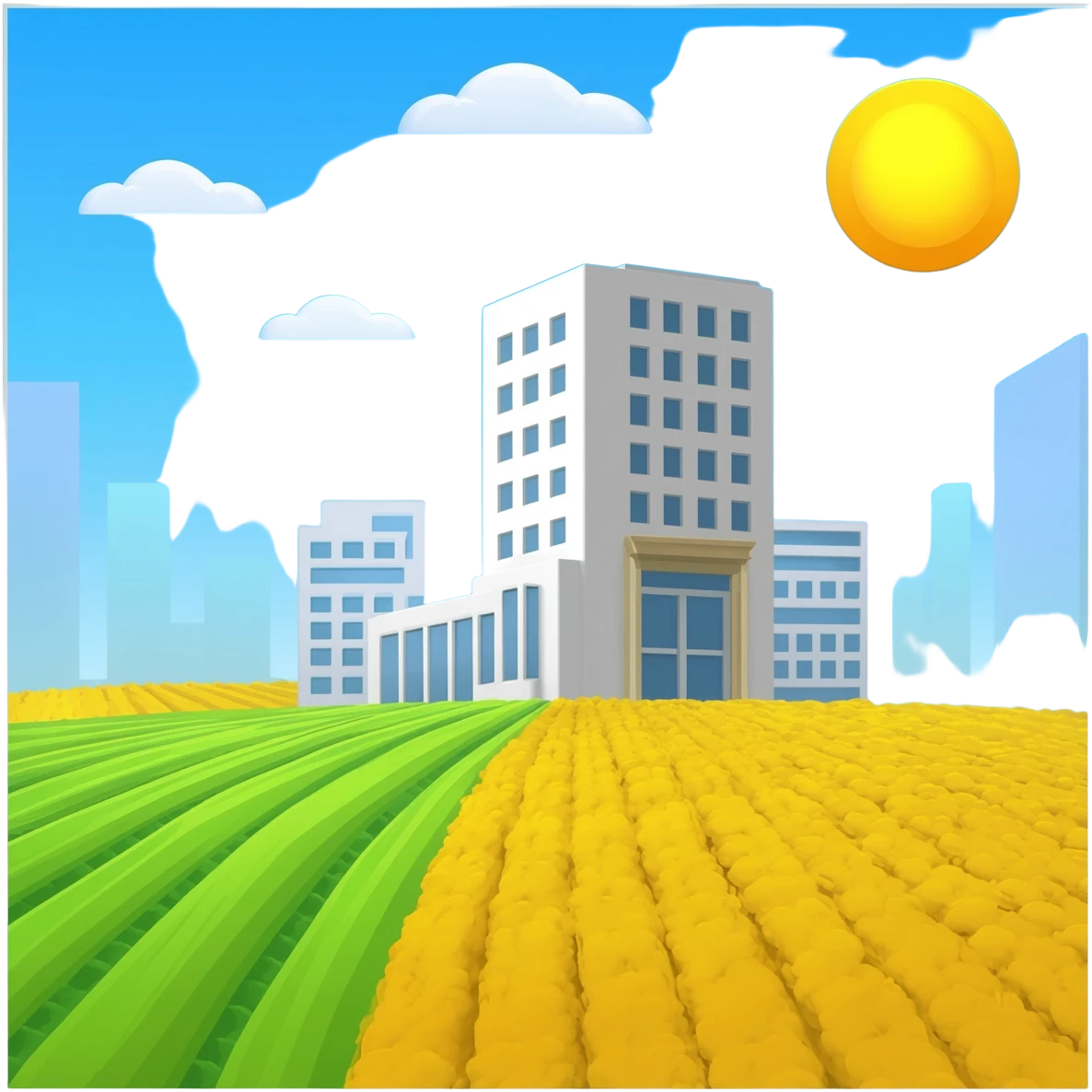 Farm city office emoji