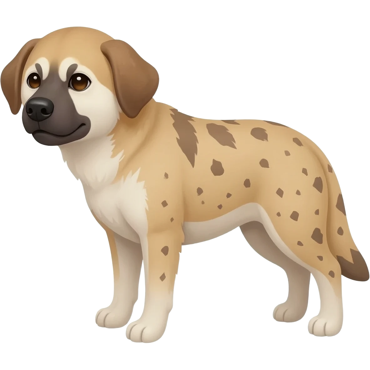 Dingo-Shiba Inu-Labrador-Husky-Hyena-hybrid,  full body emoji