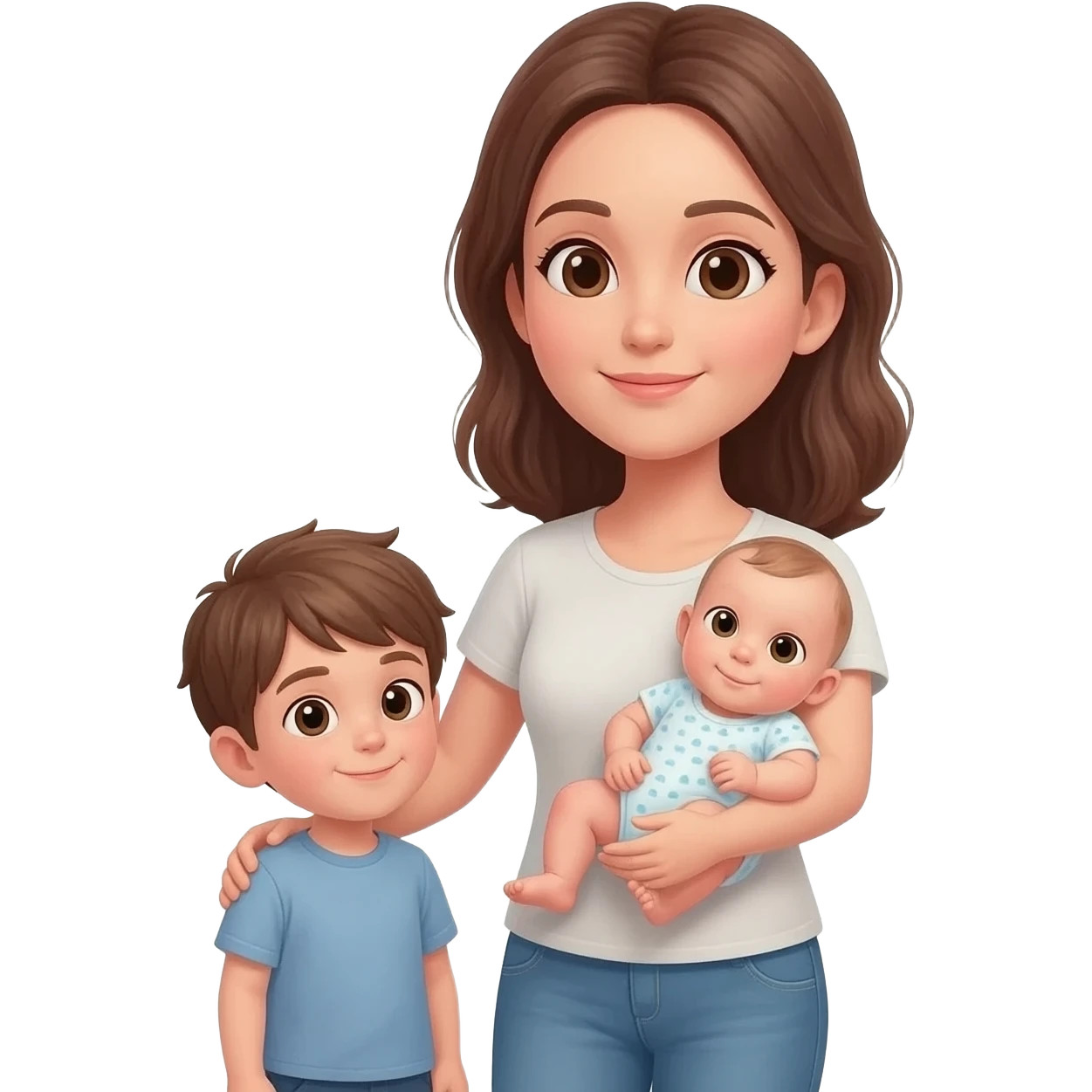 Madre un bebé y hijo emoji