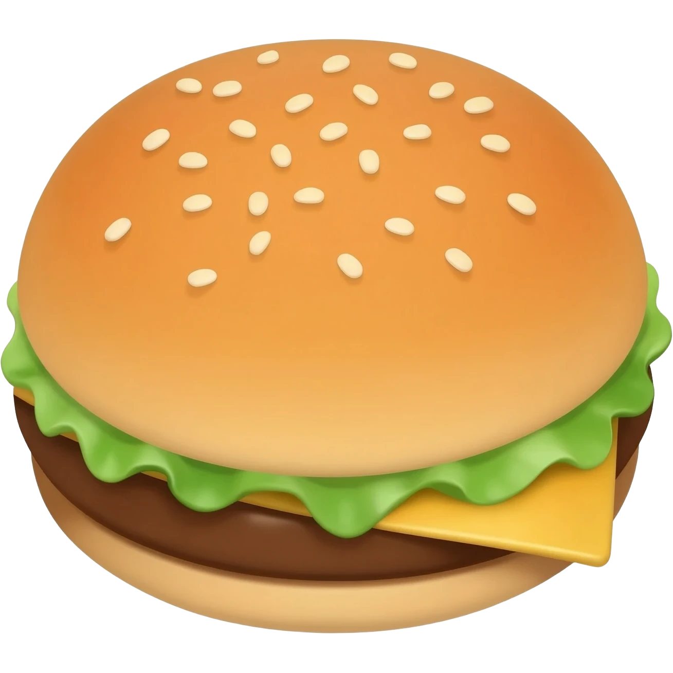 hamburger bun with sesame seeds emoji