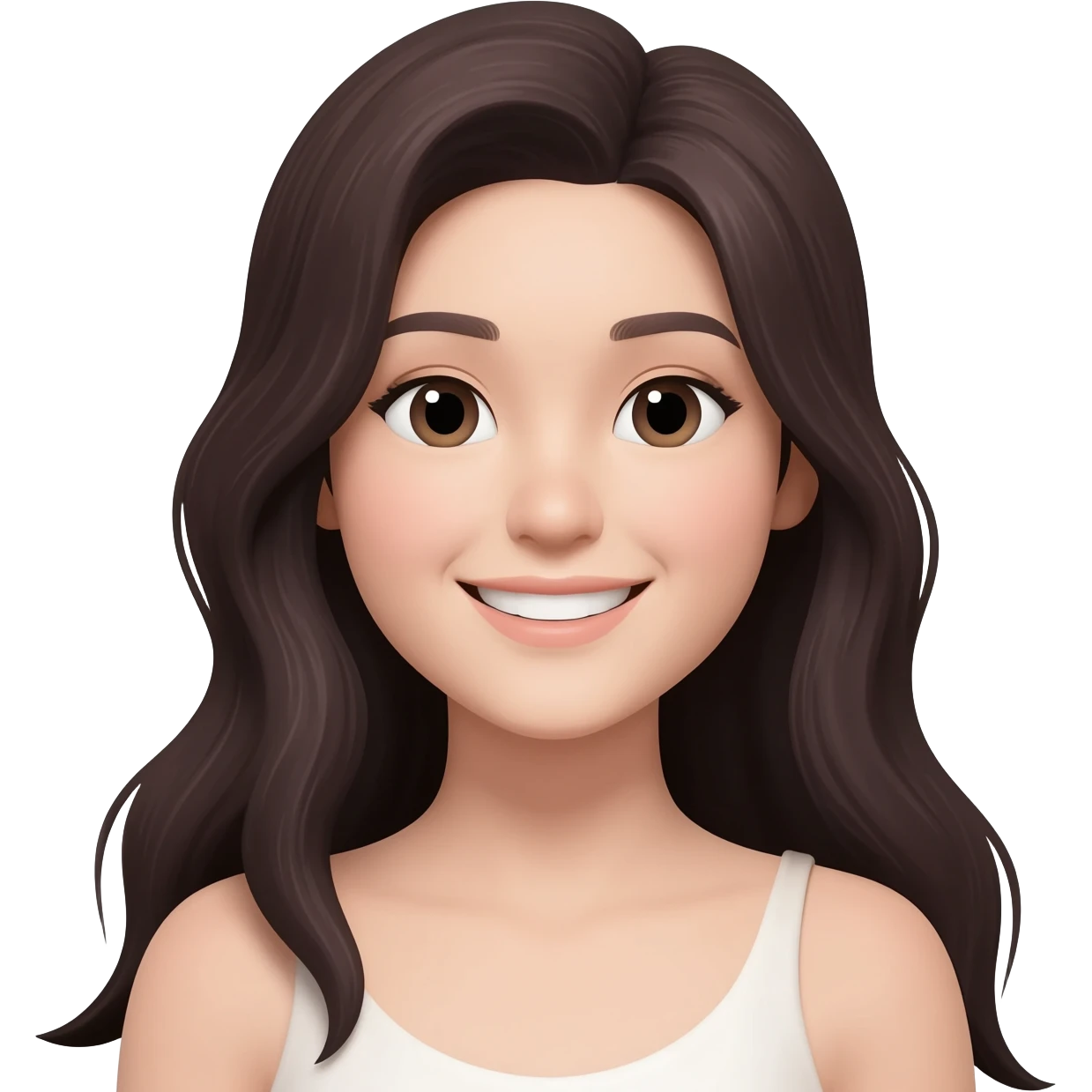 woman with long dark hair emoji
