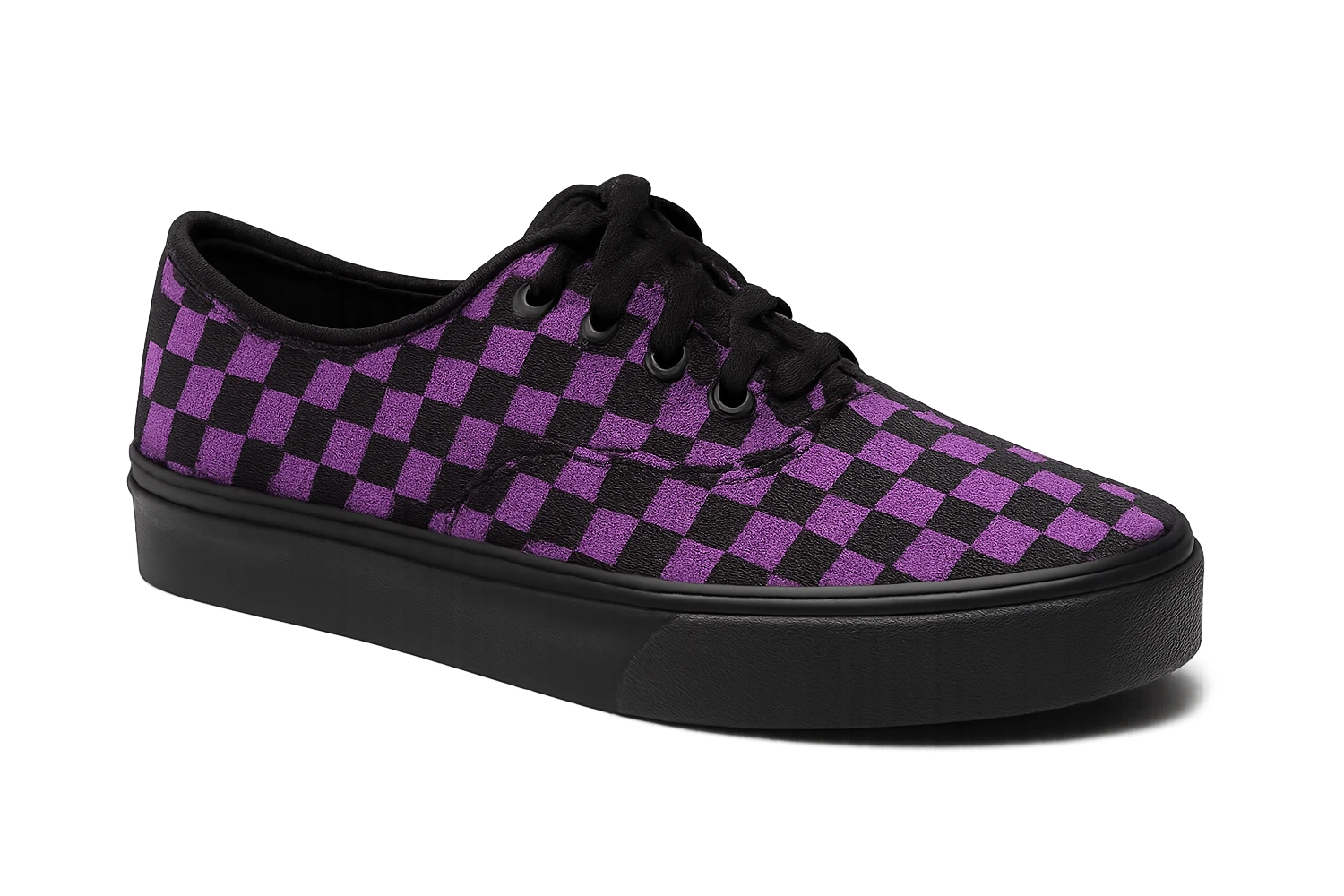 emo object, black and purple checkered shoe, no background emoji