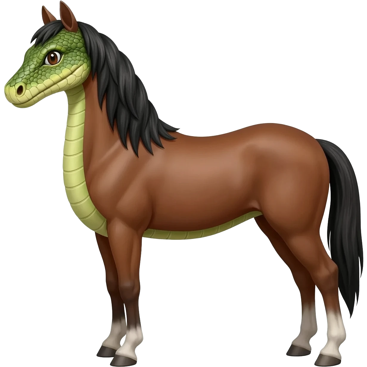 horse body with snake  head emoji