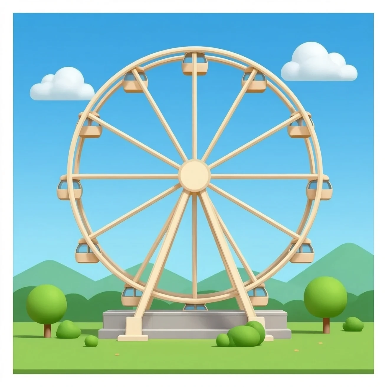 Beige Ferris wheel emoji