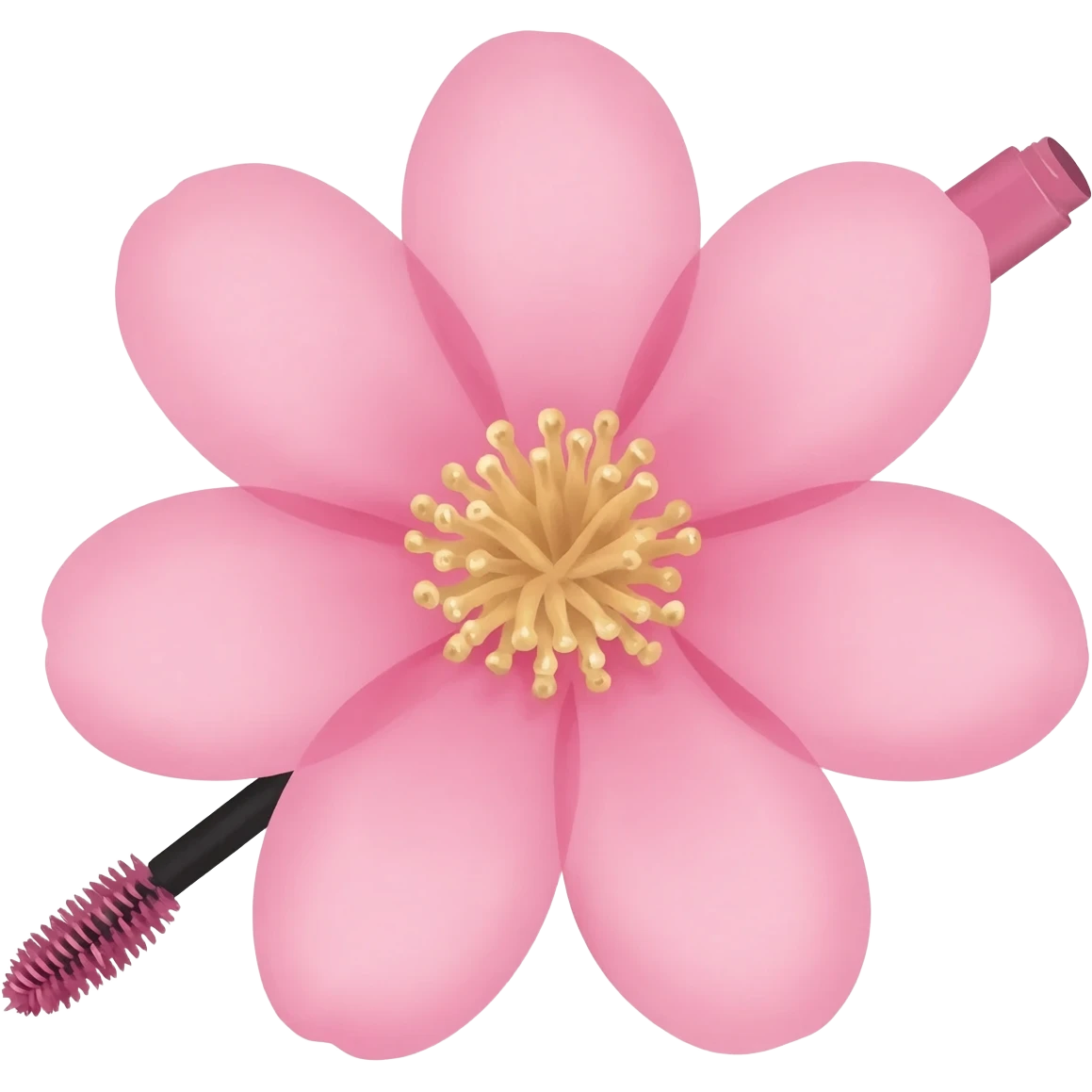 crie um rimel aberto na cor rosa claro sem essa flor emoji