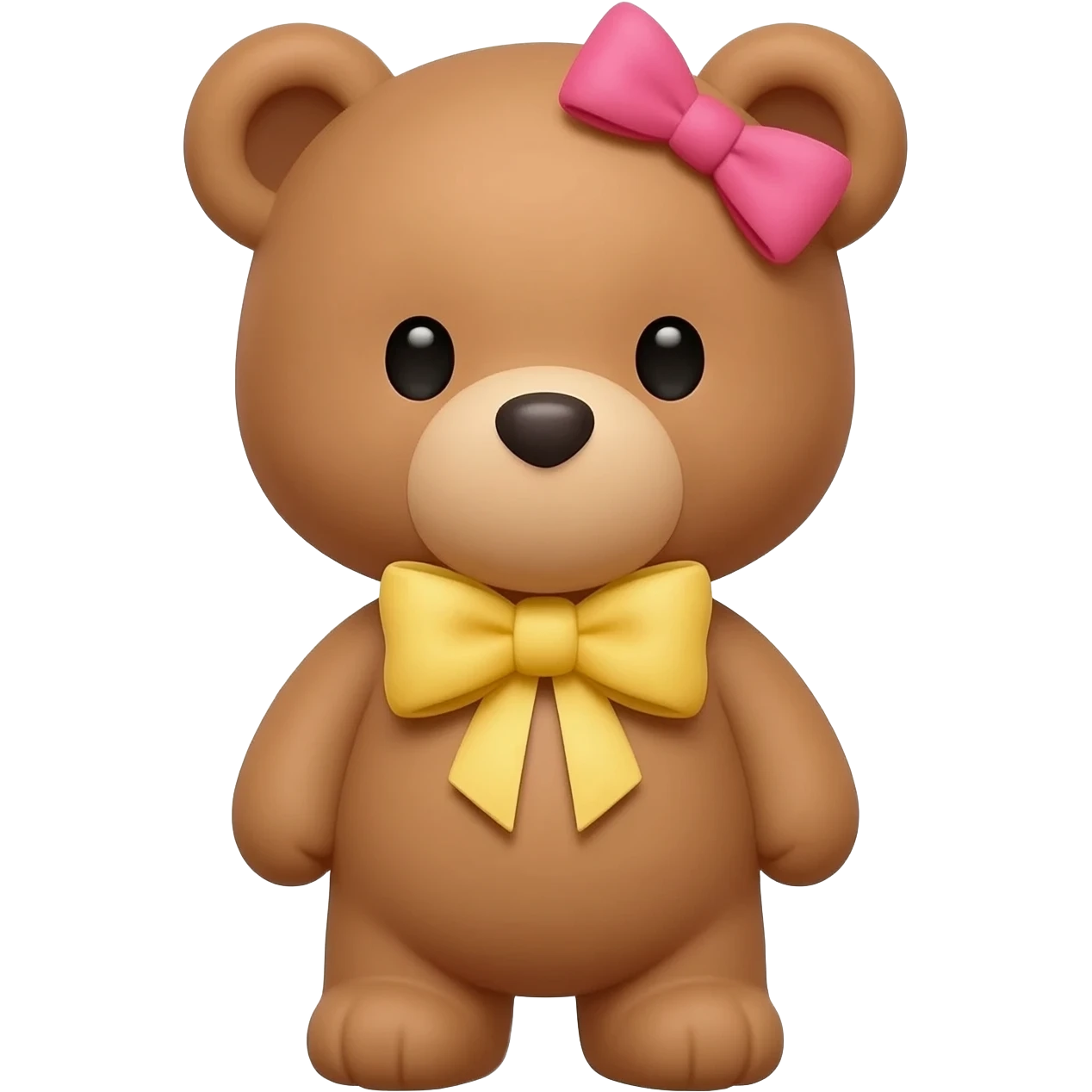 A Teddy bear with a bow emoji