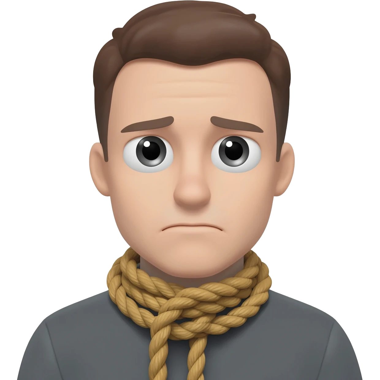 sad hangman with rope emoji