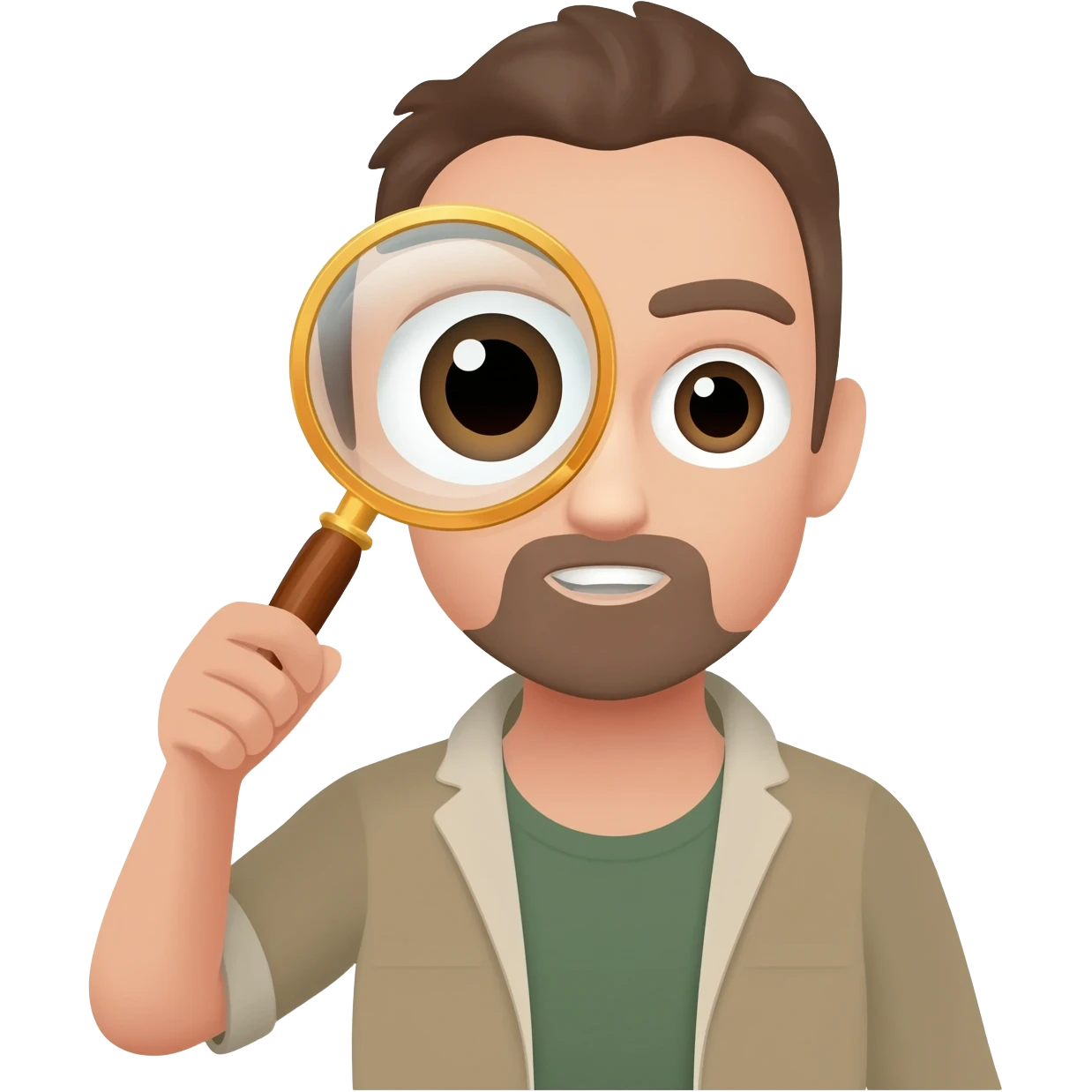 archaeologist is holding a magnifying glass emoji