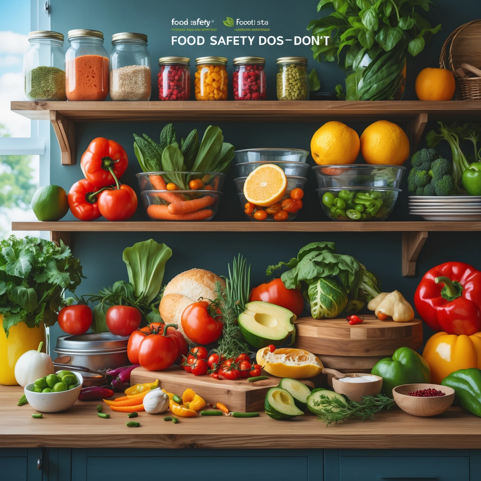 make a detail poster with title of "food safety dos and dont" emoji