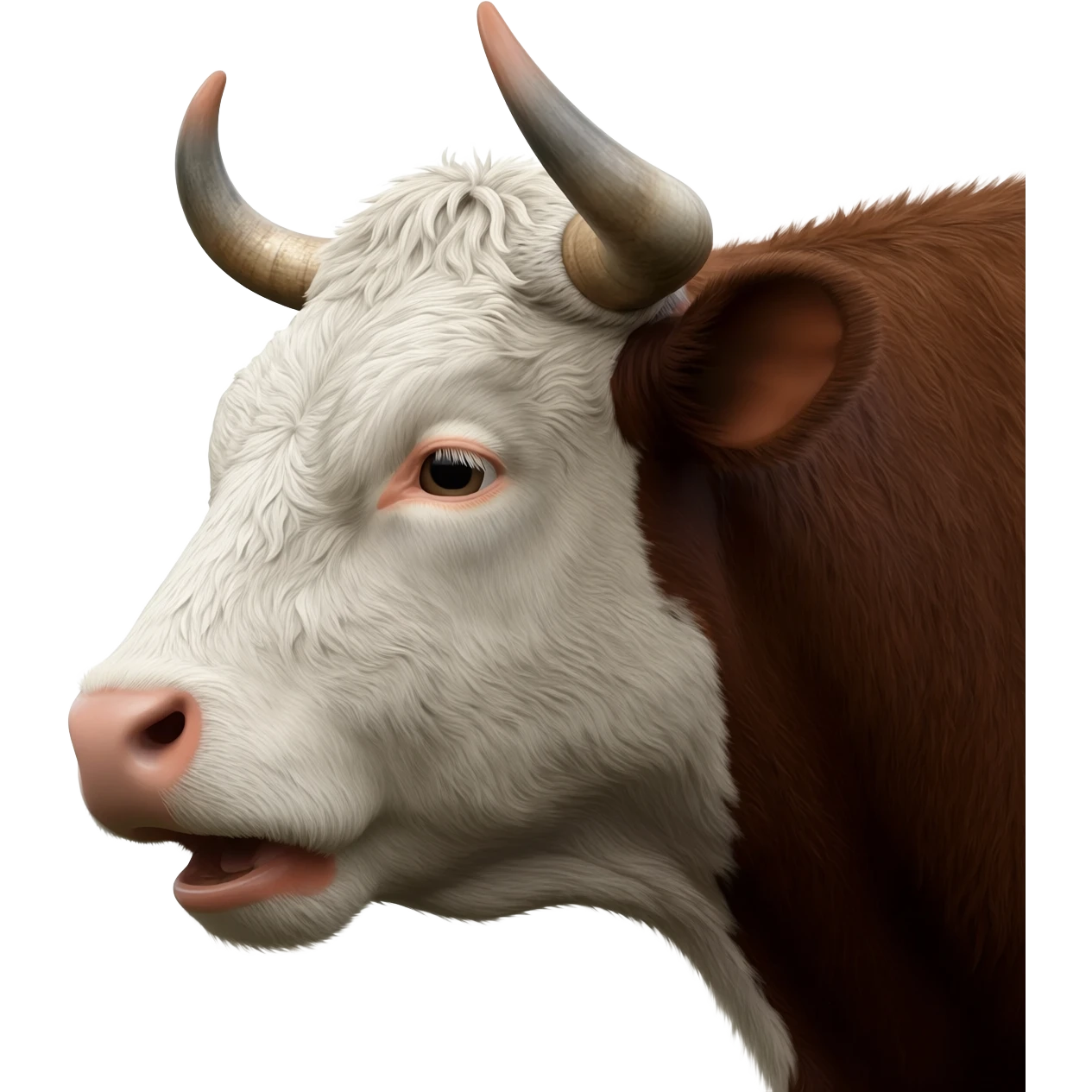 real simmental bull head in profile emoji